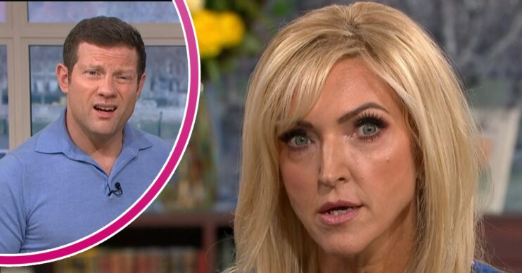Dermot O'Leary looking confused / Eve Speakman looking intense on This Morning today