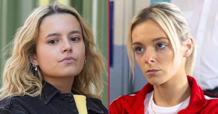 Composite image of Betsy and Lauren on Coronation Street, both looking miffed (Credit: ITV/Composite: ED!)