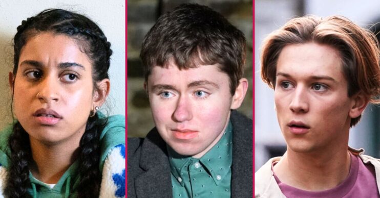Composite image of Avani, Joel and Barney on EastEnders (Credit: BBC/Composite: ED!)