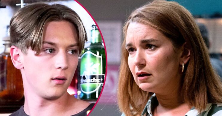 Vicki looks worried on EastEnders; inset, Joel (Credit: BBC/Composite: ED!)