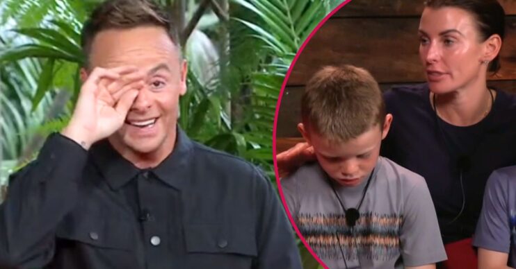 Split image of Ant McPartlin on the left and Coleen and her son on the right