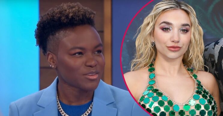 Nicola Adams speaking on Loose Women / Ella Baig posing