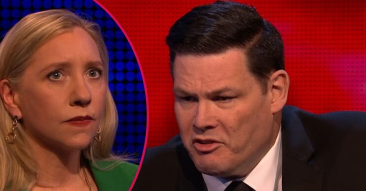 Rachel on The Chase / Mark Labbett looking cross