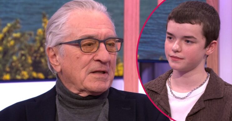 Robert De Niro speaking on The One Show / Owen Cooper smiling slightly