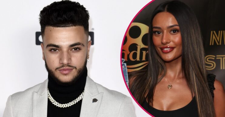 Junior Andre on the red carpet / Jasmine smiling