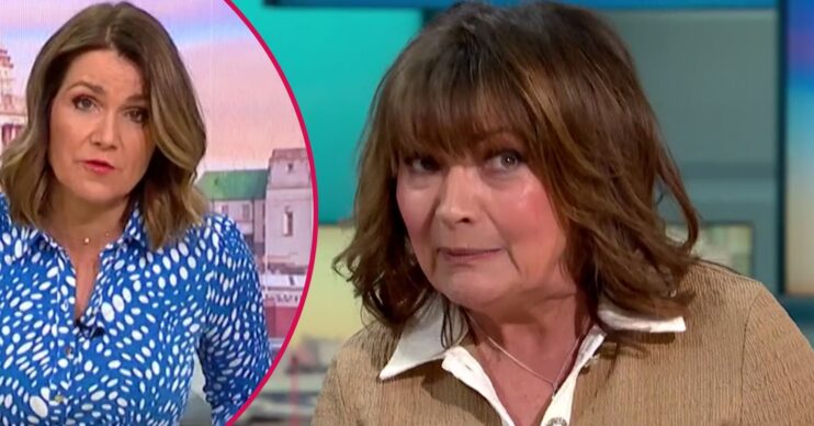 Susanna Reid looks concerned, Lorraine Kelly looks sheepish
