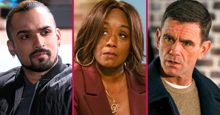 Composite image of Denise, Jack and Ravi on EastEnders (Credit: BBC/Composite: ED!)