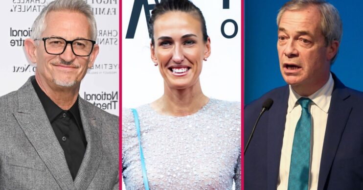 Gary Lineker, Jill Scott and Nigel Farage