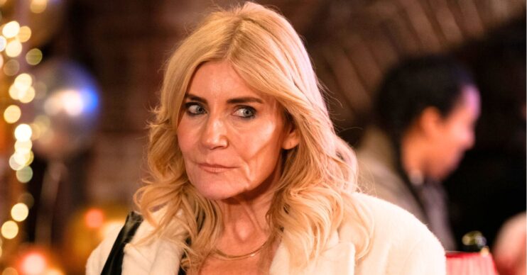 Cindy looks shifty on EastEnders (Credit: BBC/Composite: ED!)