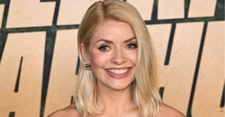 Holly Willoughby smiling on the red carpet