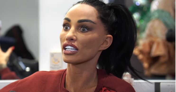 Katie Price looking in front