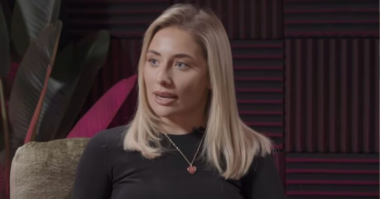 Saffron Barker on a podcast