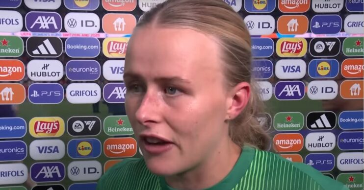 Hannah Hampton in an interview