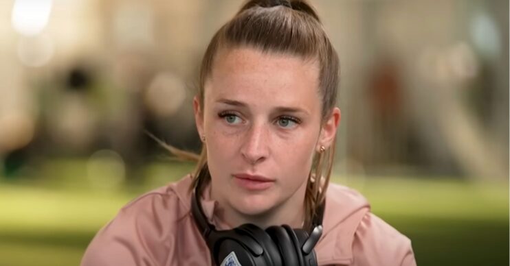 Ella Toone looking sad