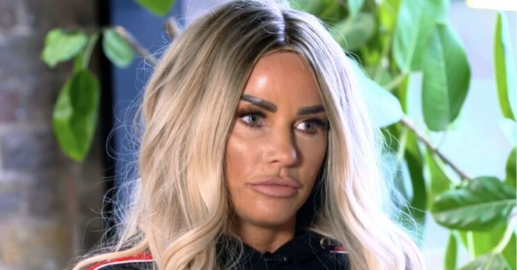 Katie Price looking serious