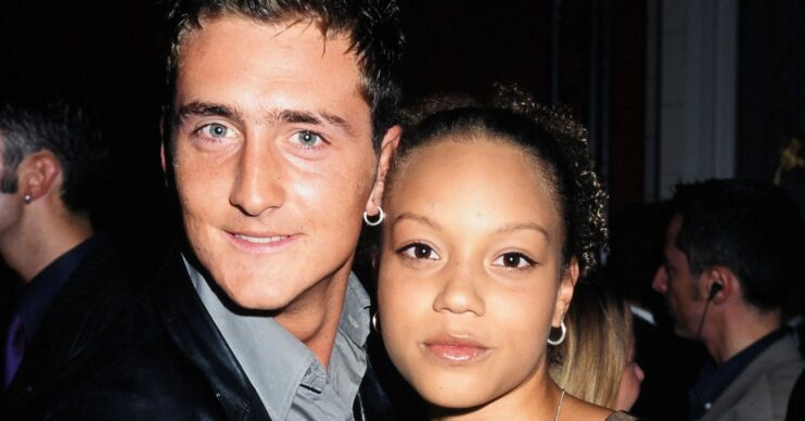 Will mellor and Angela Griffin smiling