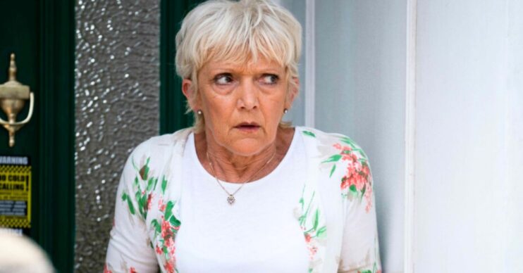 Jean looks worried on EastEnders (Credit: BBC/Composite: ED!)