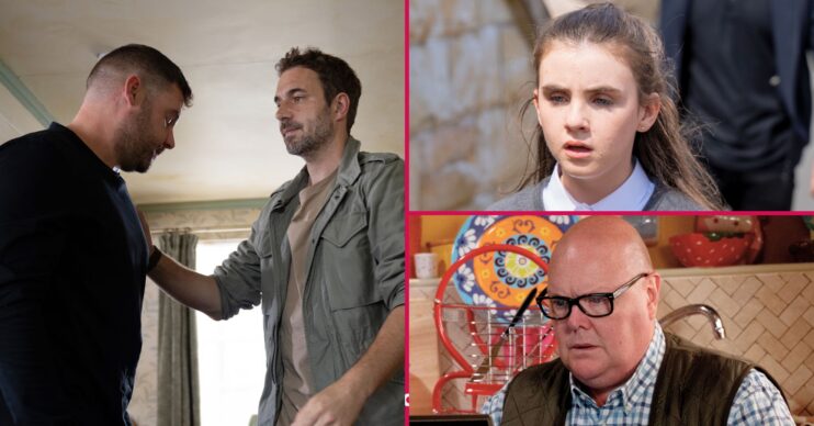 Emmerdale spoilers: Aaron and John, April and Paddy (Credit: ITV/Comp Emmerdale Insider)