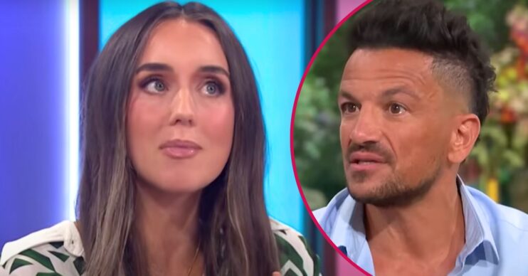 Emily Andre looks emotional, Peter Andre appears concerned