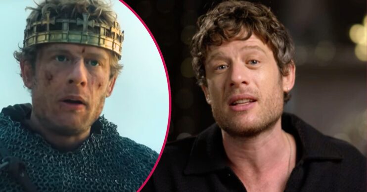 James Norton wearing a crown in King and Conqueror