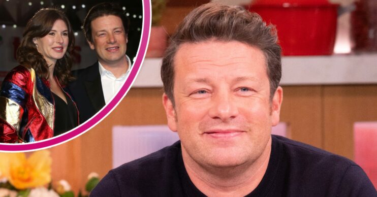 Jamie Oliver on This Morning and smiling at event with wife Jools