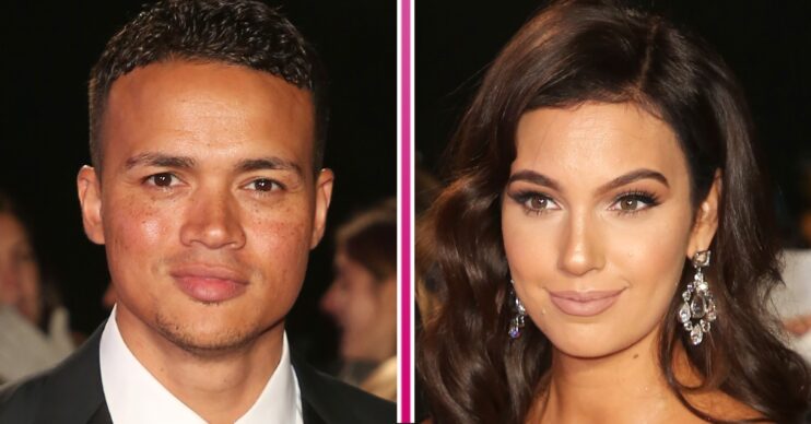 Jermaine Jenas and his wife Ellie on the red carpet