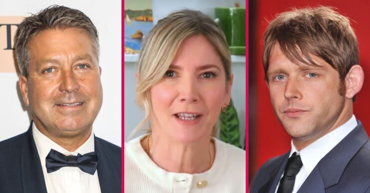 Split screen image of John Torode, Lisa Faulkner and Chris Coghill