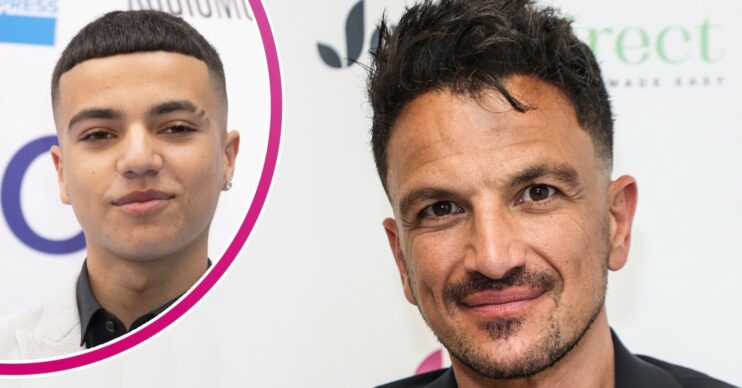 Junior Andre and dad Peter smiling