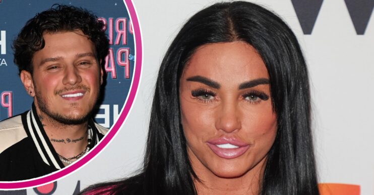 Katie Price pouting beside a smiling JJ Slater