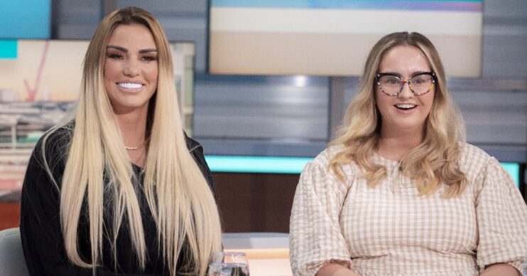 Katie Price smiling with sister Sophie on GMB