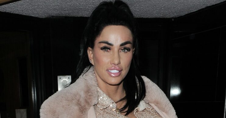 Katie Price posing for cameras on night out