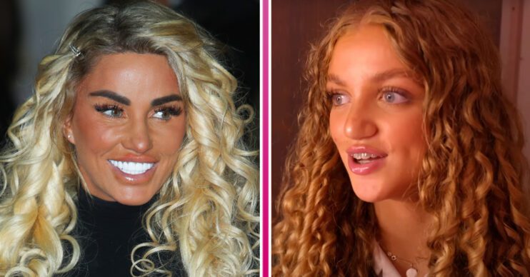 Katie Price and daughter Princess smiles