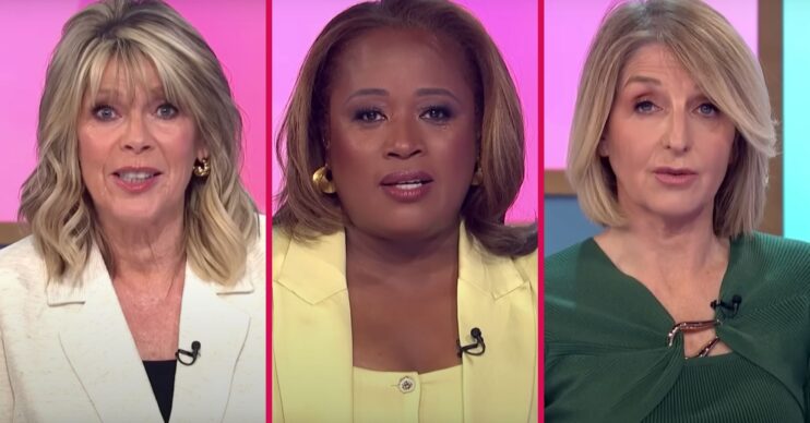 Ruth Langsford, Charlene White, and Kaye Adams all speak to camera