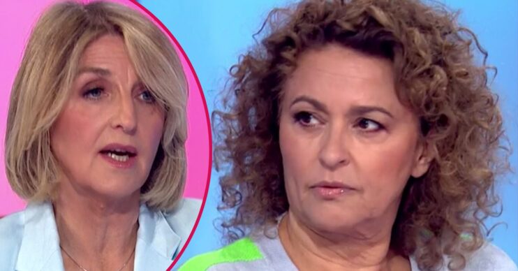 Kaye Adams speaks, Nadia Sawalha looks unsure