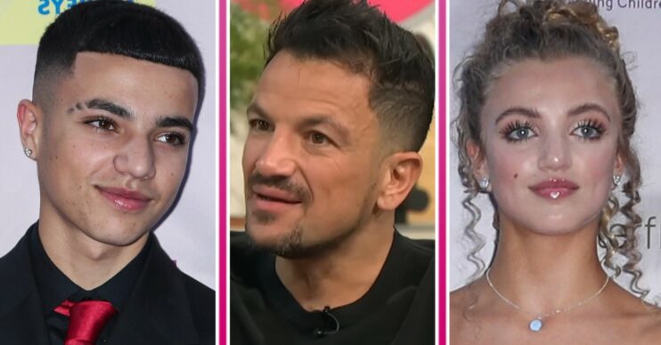 Peter Andre on Lorraine and children Junior and Princess at events