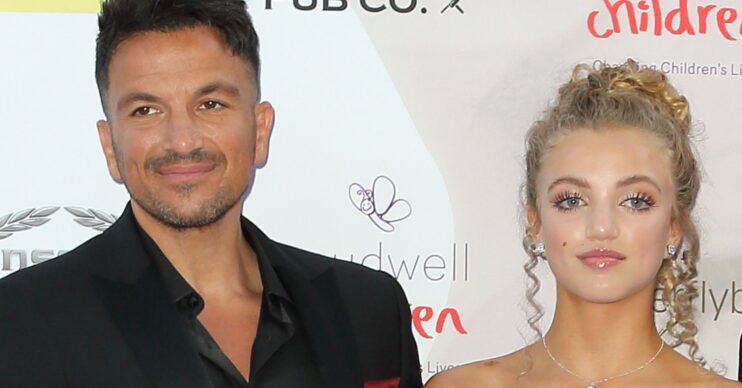 Peter Andre with his daughter Princess on the red carpet
