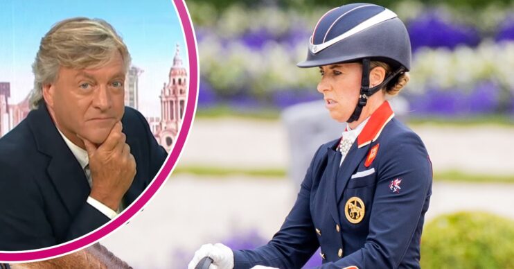 Richard Madeley posing on GMB / Charlotte Dujardin on a horse