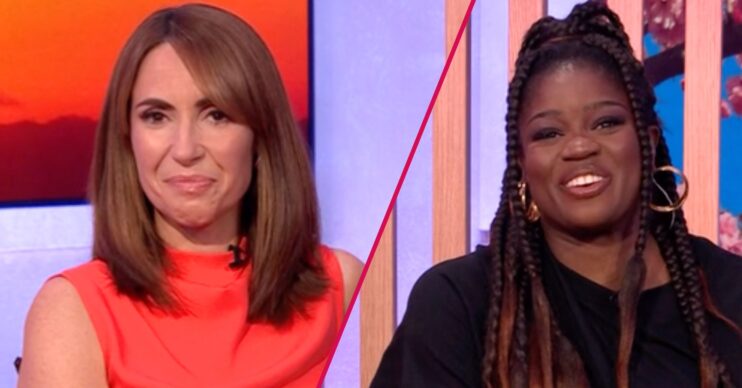 Alex Jones and Clara Amfo look into the camera