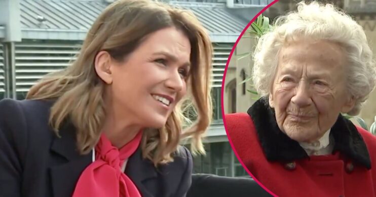 Susanna Reid smiles at Dorothea Barron