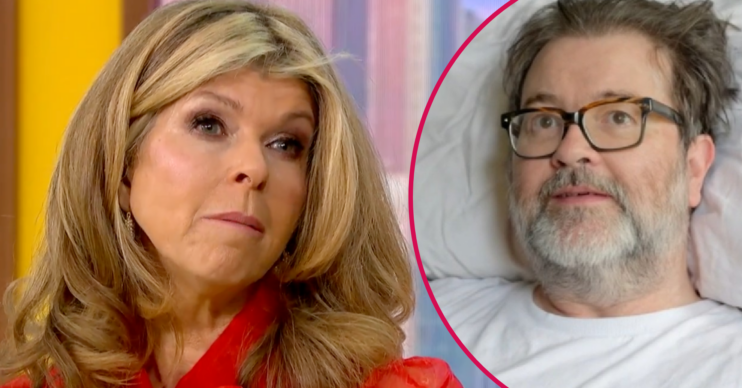 Kate Garraway on GMB and Derek inset