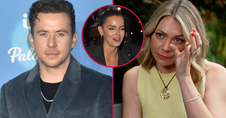 Danny Jones, Maura Higgins and his wife Georgia crying