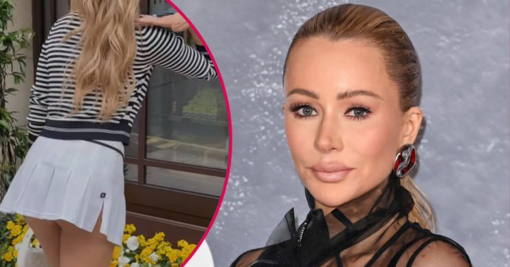 Olivia Attwood smiling and her bum