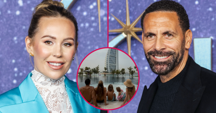 Kate and Rio Ferdinand smiling and pictured in Dubai