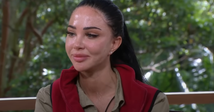 Tulisa Contostavlos talking to Ant & Dec after exiting the jungle