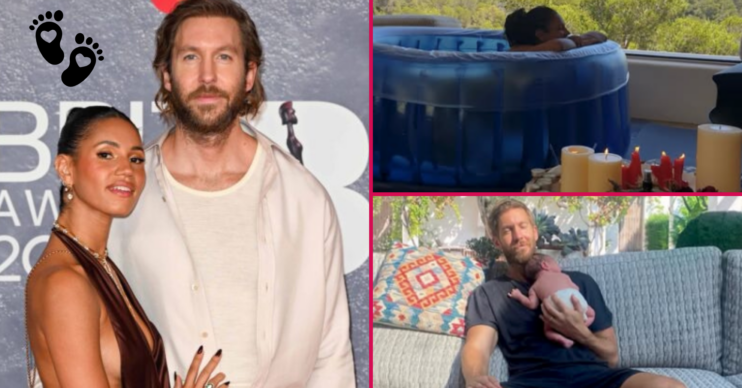 Vick Hope, Calvin Harris, birthing pool