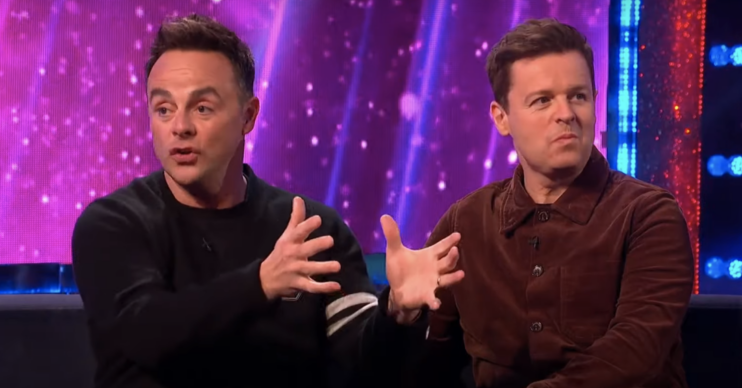 Ant and Dec in the Saturday Night Takeaway studio
