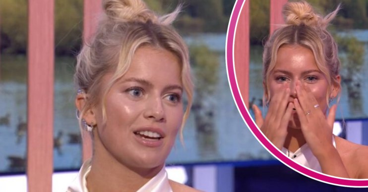 Strictly contestant Tasha Ghouri on The One Show looking upset