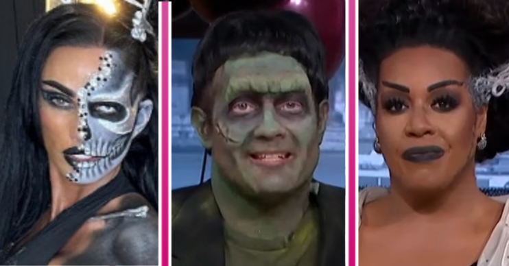 Katie Price, Dermot O'Leary and Alison Hammond in halloween costumes